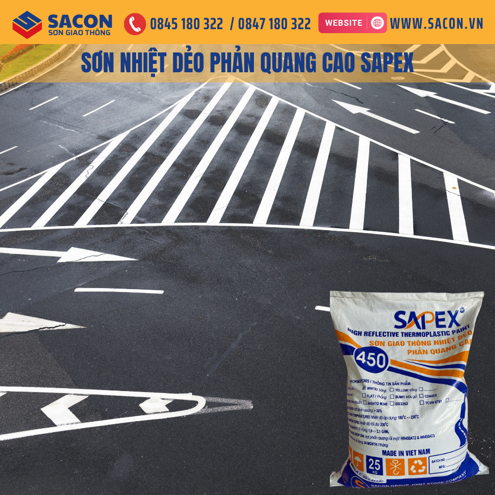 Sơn nhiệt dẻo phản quang cao SAPEX